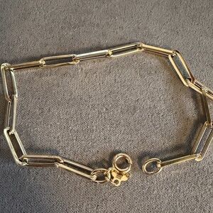 14k Gold Paperclip Chain Bracelet FAST SHIPPING